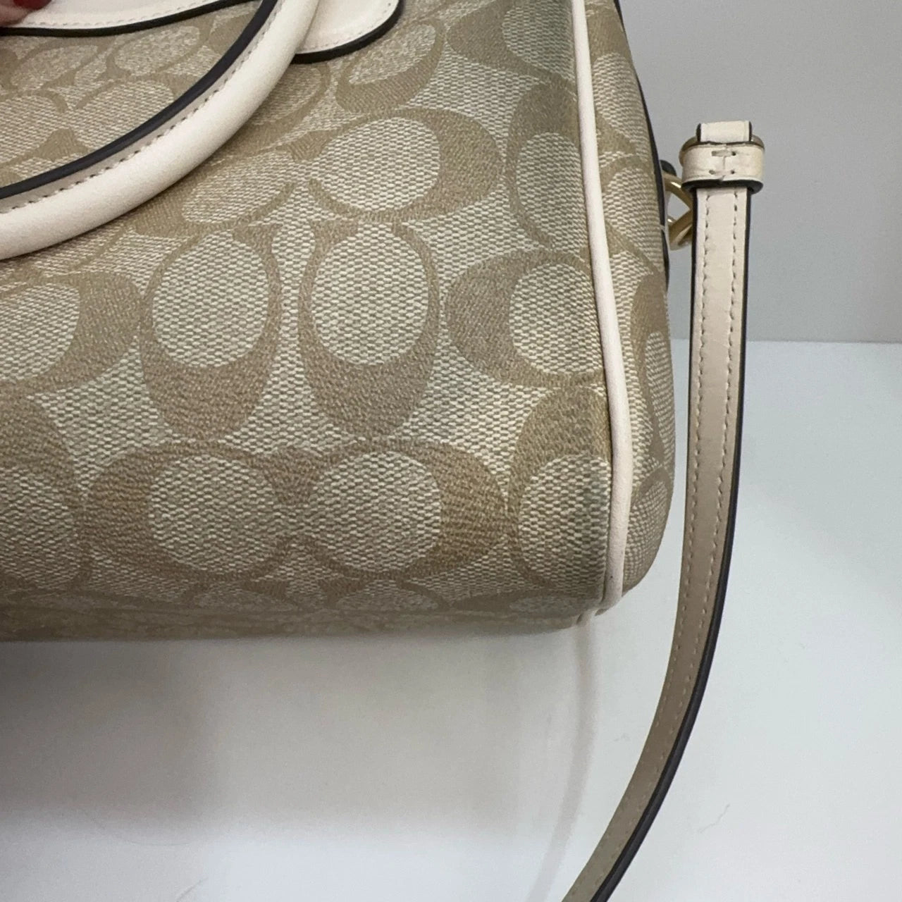 Coach PVC Small Bennett 23 Women's Boston Crossbody Handbag White