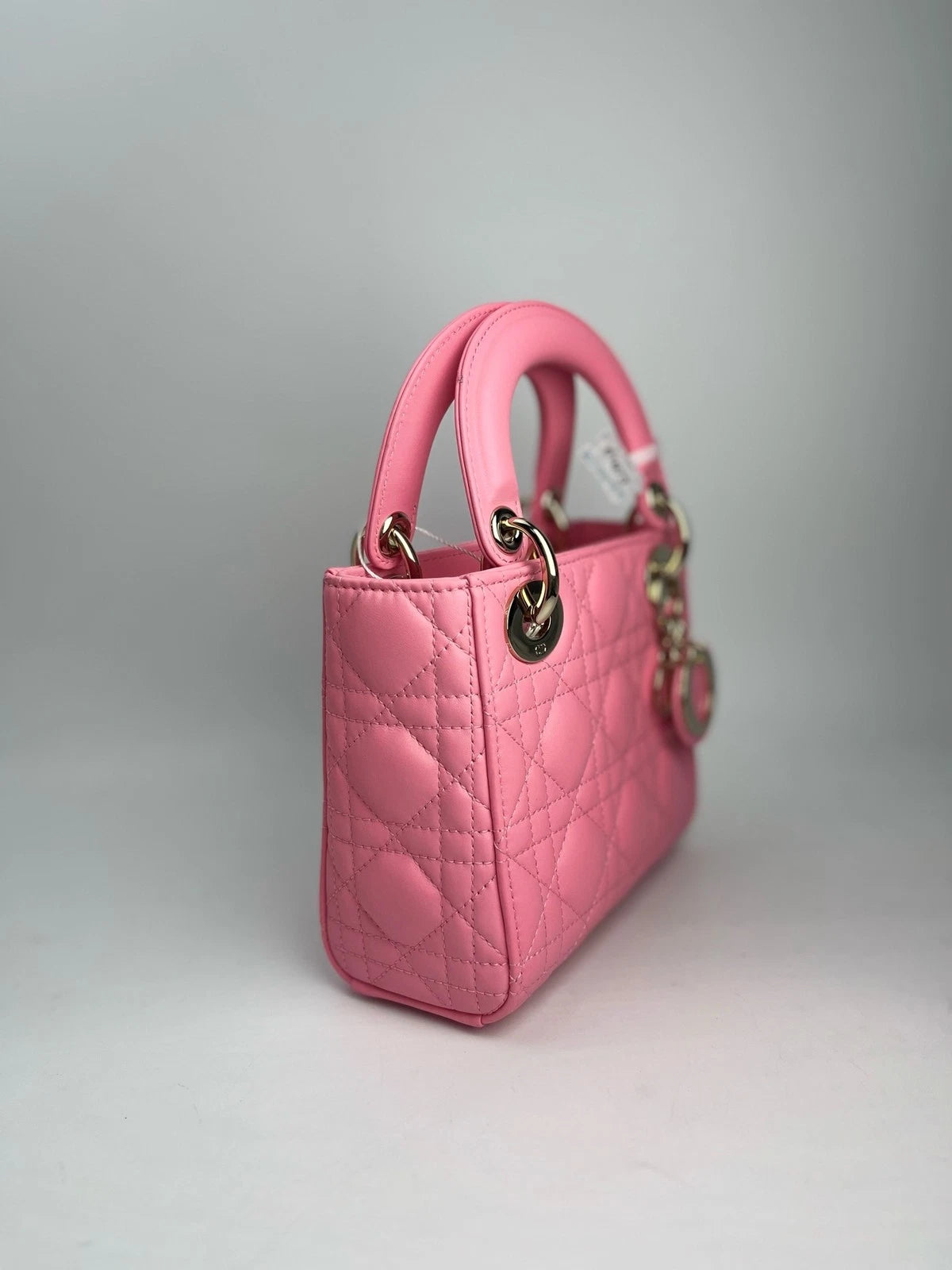 Dior Lady Dior Pink Handbag Top Handle Excellent