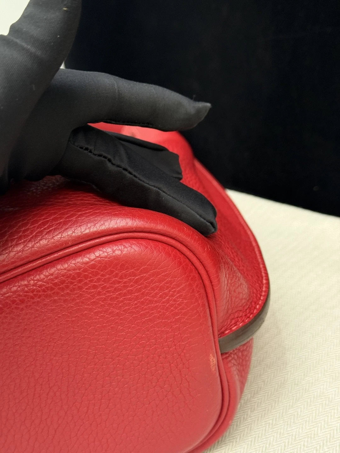 Good Condition Hermes So Kelly22 Shoulder Bag Red Silver Hardware