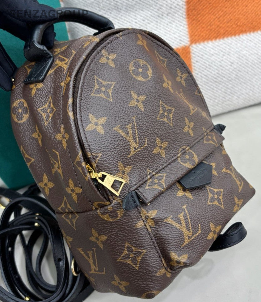 Louis Vuitton Monogram Mini Backpack Brown Gold Women Classic