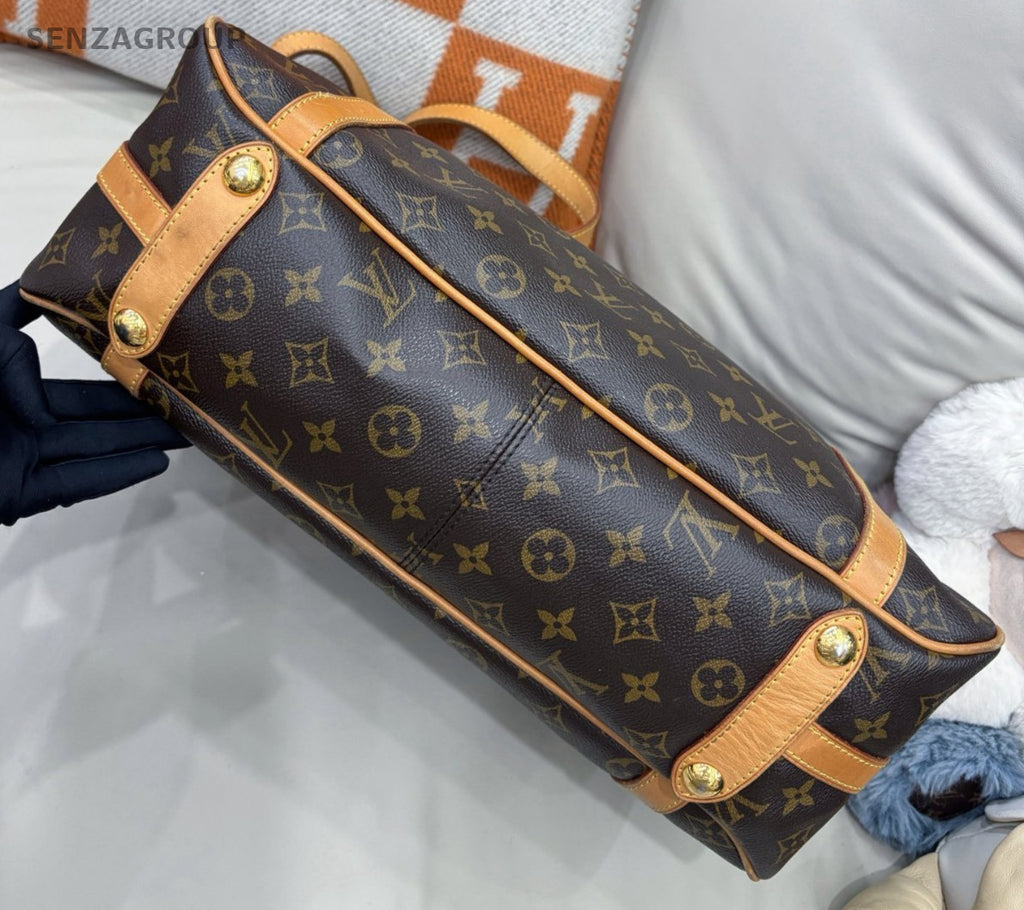 Louis Vuitton Stresa Monogram Shoulder Bag Brown Gold Women Classic