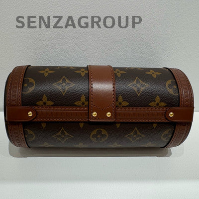 Louis Vuitton Papillon Monogram S-Lock Chain Shoulder Bag Brown Women