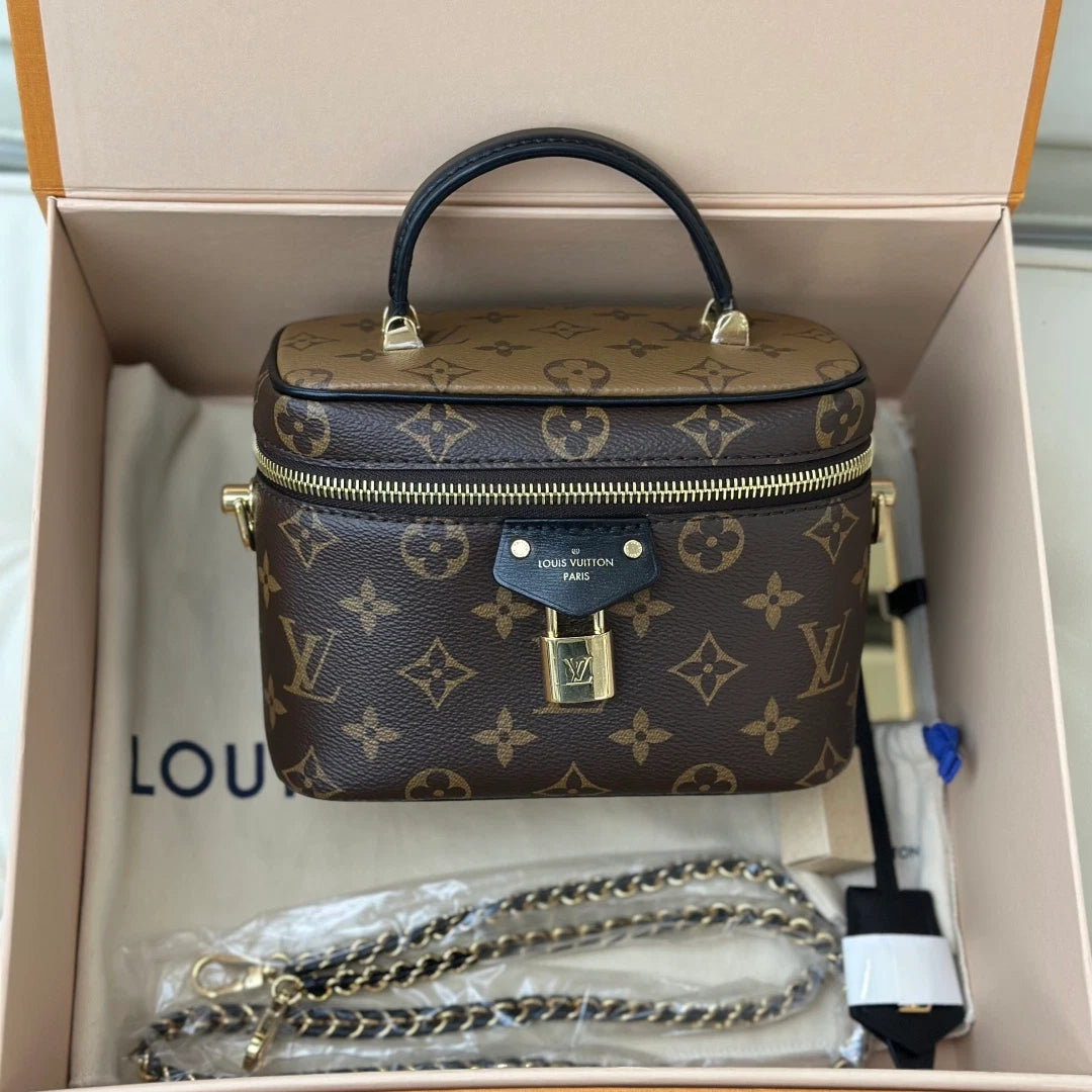 Louis Vuitton Vanity Monogram Crossbody Top Handle Excellent
