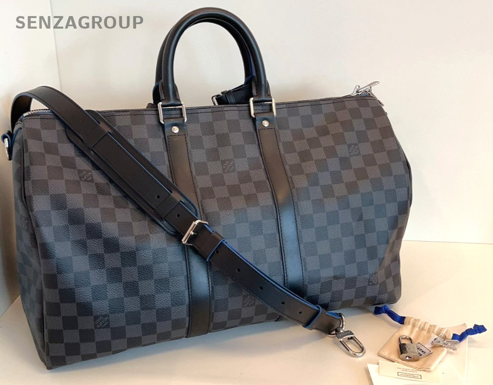 Louis Vuitton Damier Ebene Black Keep all 45 Top Handle Travel bag