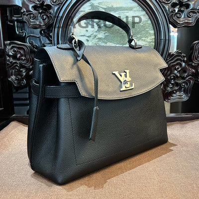 Louis Vuitton Black Silver MY LOCKME EVER Medium Leather Handbag