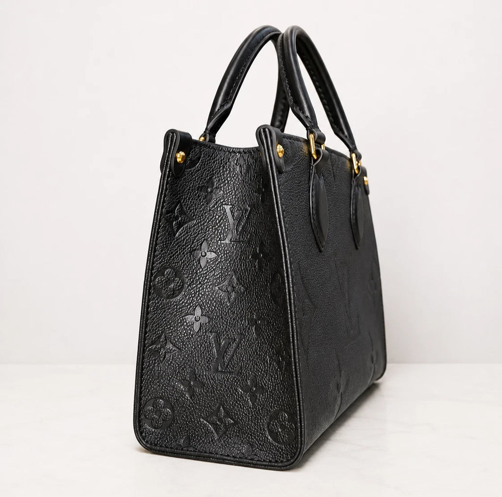 Louis Vuitton OnTheGo PM Monogram Empreinte Black Tote Bag Excellent