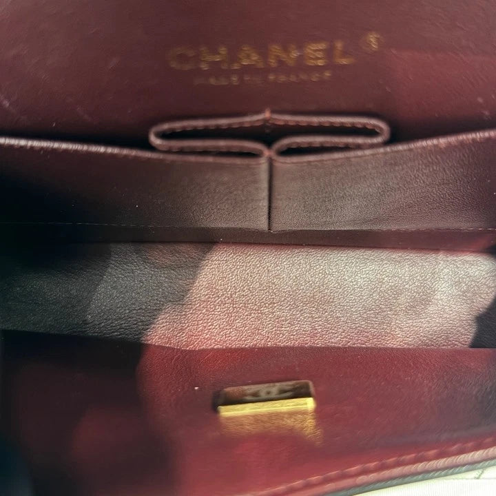 Chanel Classic Flap PM Lambskin Chain Shoulder Bag Black Gold Hardware Women D