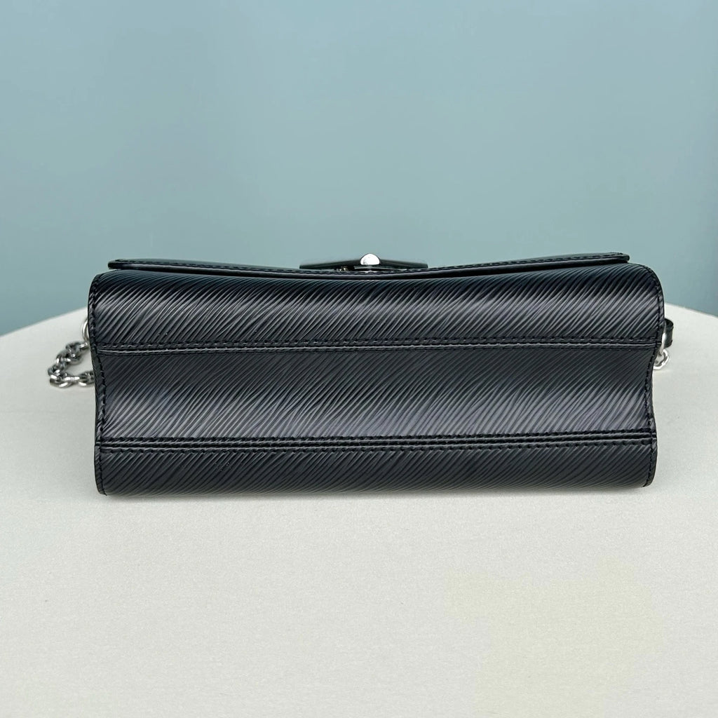 Louis Vuitton Twist MM Epi Leather Chain Shoulder Bag Crossbody Black Women