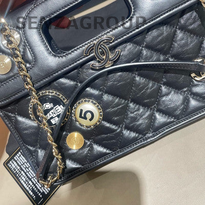 Chanel 31 Bag Quilted Tote Chain Shoulder Handbag Classic Women