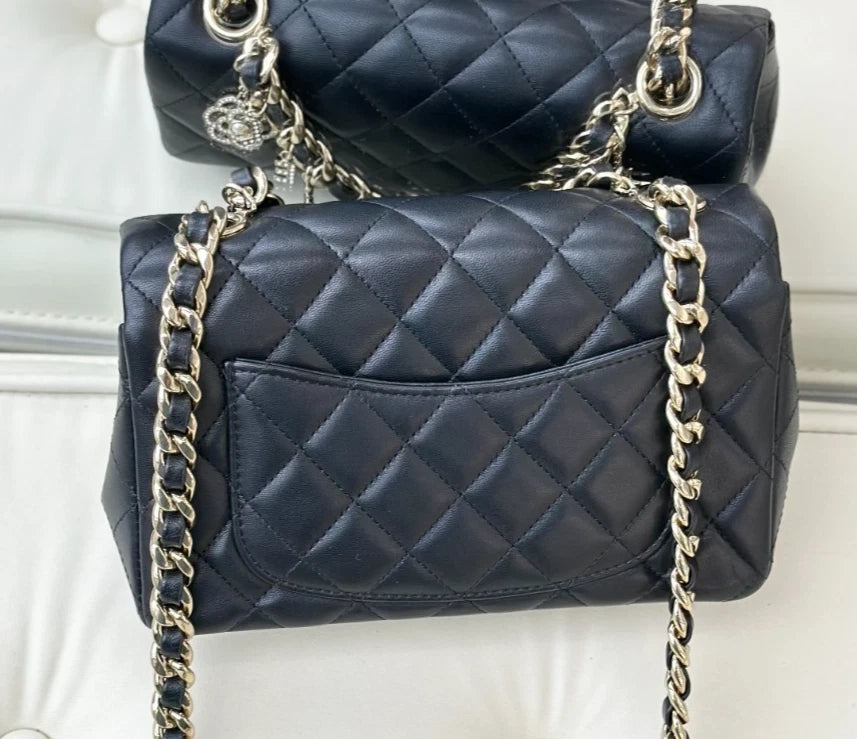 Chanel Classic Flap Chain Lambskin Mini Shoulder Bag Crossbody Women S