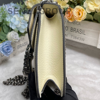 Gucci Dionysus Small White Bag Silver Chain Crossbody Classic Women