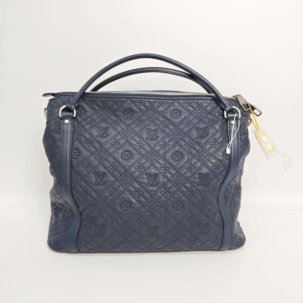 Louis Vuitton Blue Embossed Leather Handbag Crossbody Bag For Women