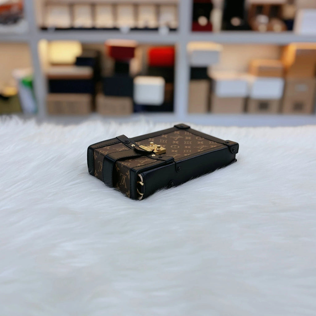 Louis Vuitton Trunk Vertical Monogram Hard Box Phone Bag For Women