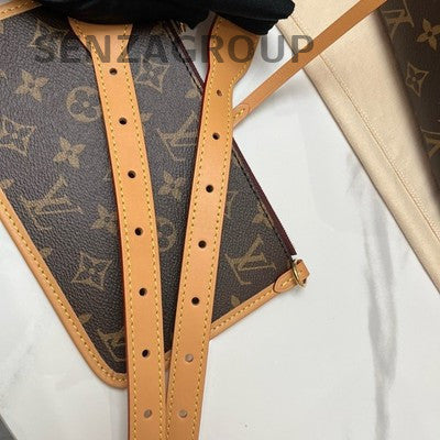 Louis Vuitton Carryall PM Monogram Brown Gold Hardware Women's Bag