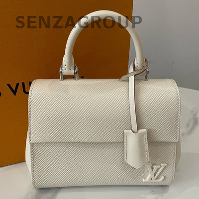 Louis Vuitton Cluny BB Epi Leather Mini White Silver Shoulder Bag