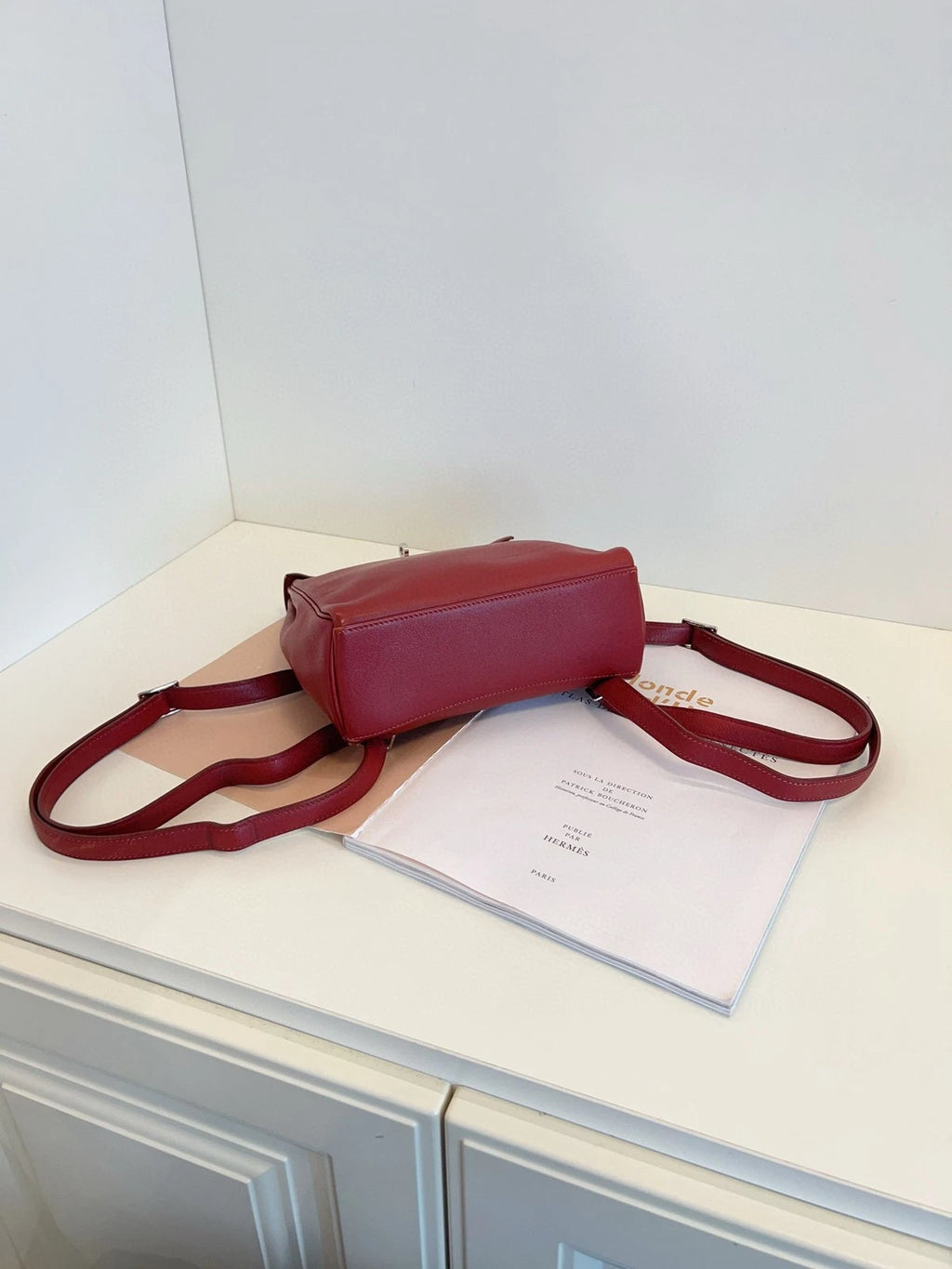Hermes Kelly Ado Brick Red Backpack For Women