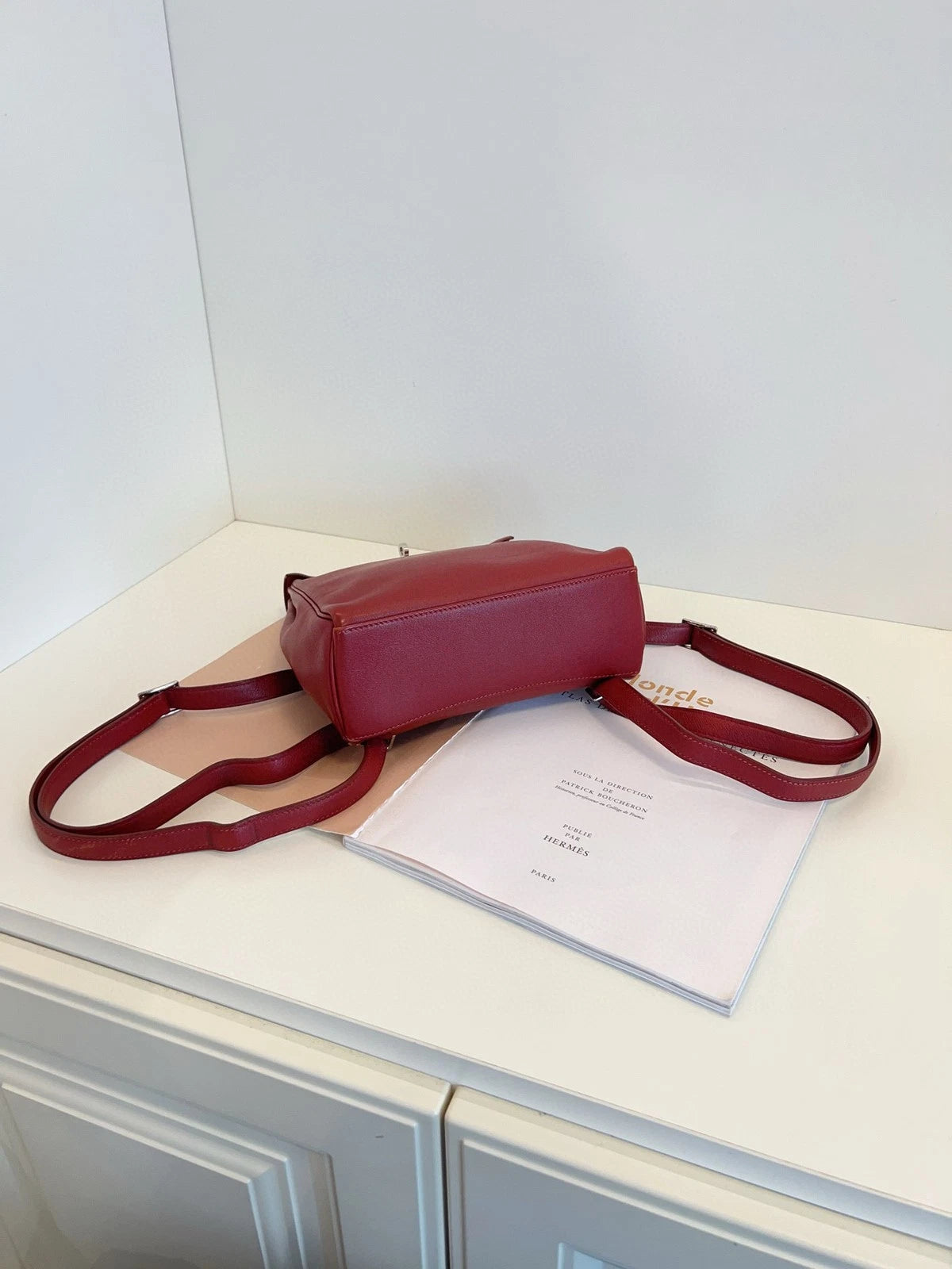 Hermes Kelly Ado Brick Red Backpack For Women