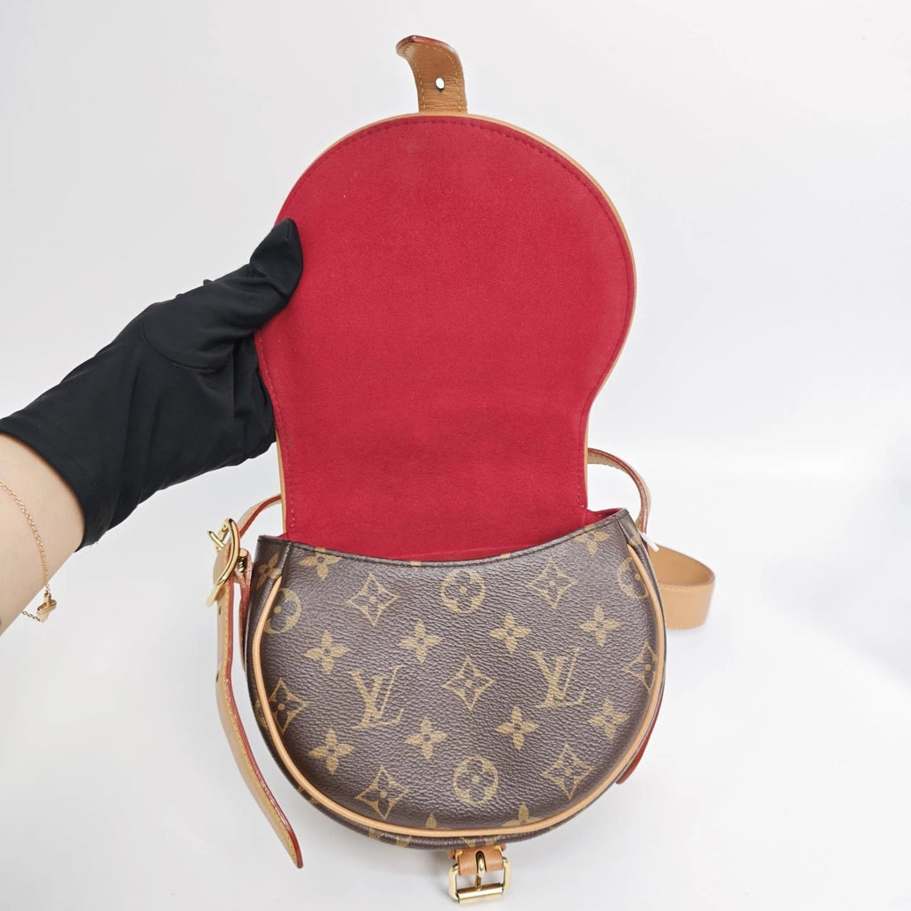 Louis Vuitton Canvas Monogram Tambourin Saddle Crossbody Bag For Women