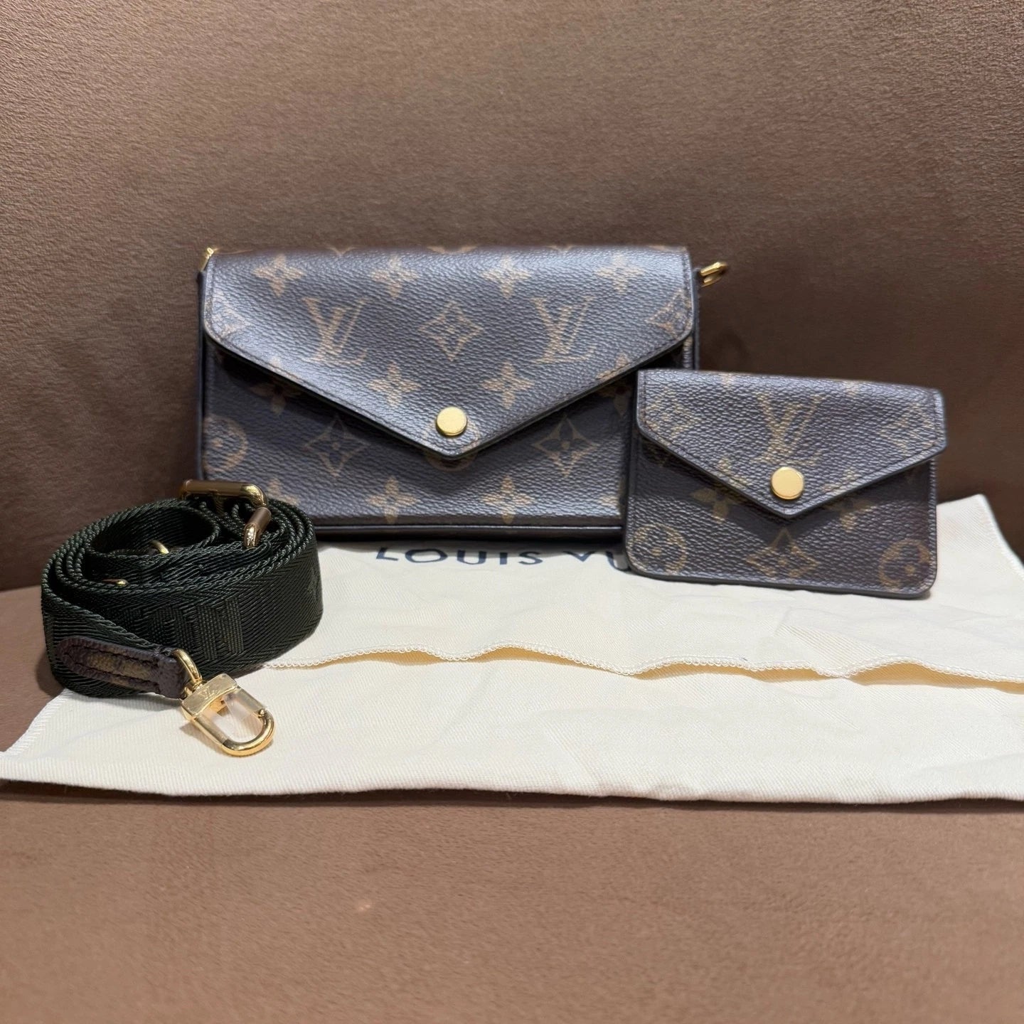 Louis Vuitton Canvas Multi Pochette Crossbody Bag For Women
