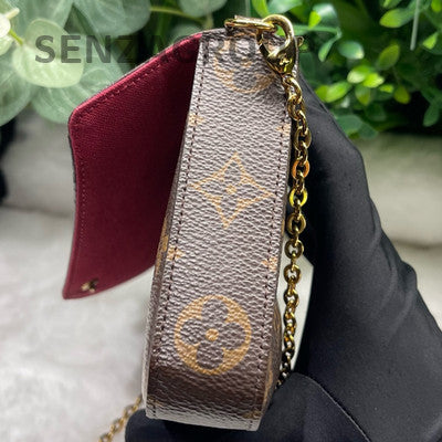 Louis Vuitton Monogram WOC Chain Crossbody Bag Brown Gold Women