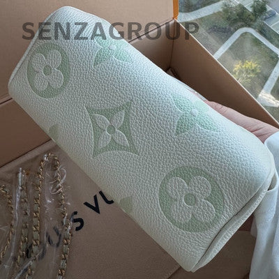 Louis Vuitton Speedy Nano White Green Crossbody Bag Women Fashion