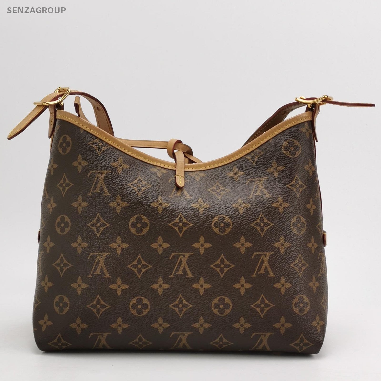 Louis Vuitton CarryAll PM Monogram Brown Gold Women Shoulder Crossbody Bag