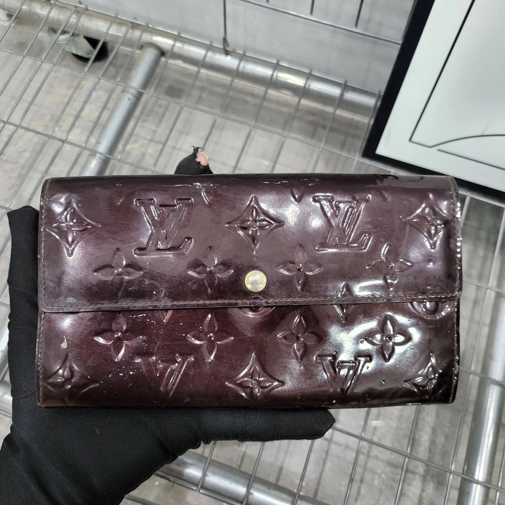 Louis Vuitton Women's Cherry Embossed Patent Long Folded Wallet