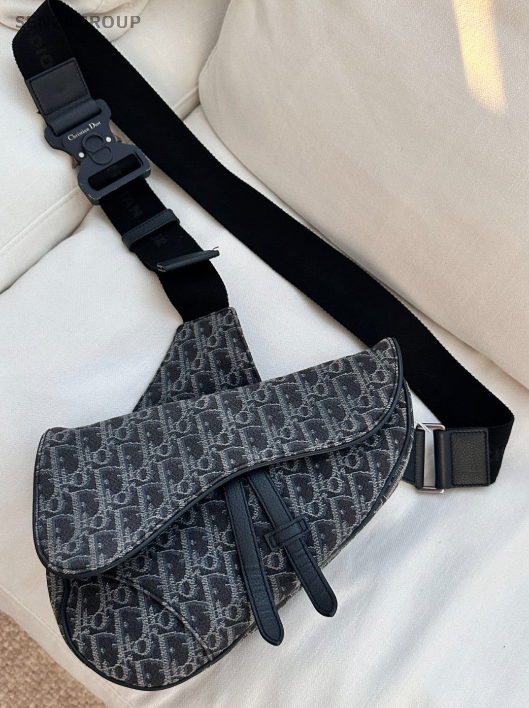 Christian Dior Saddle Shoulder Bag Women  Black