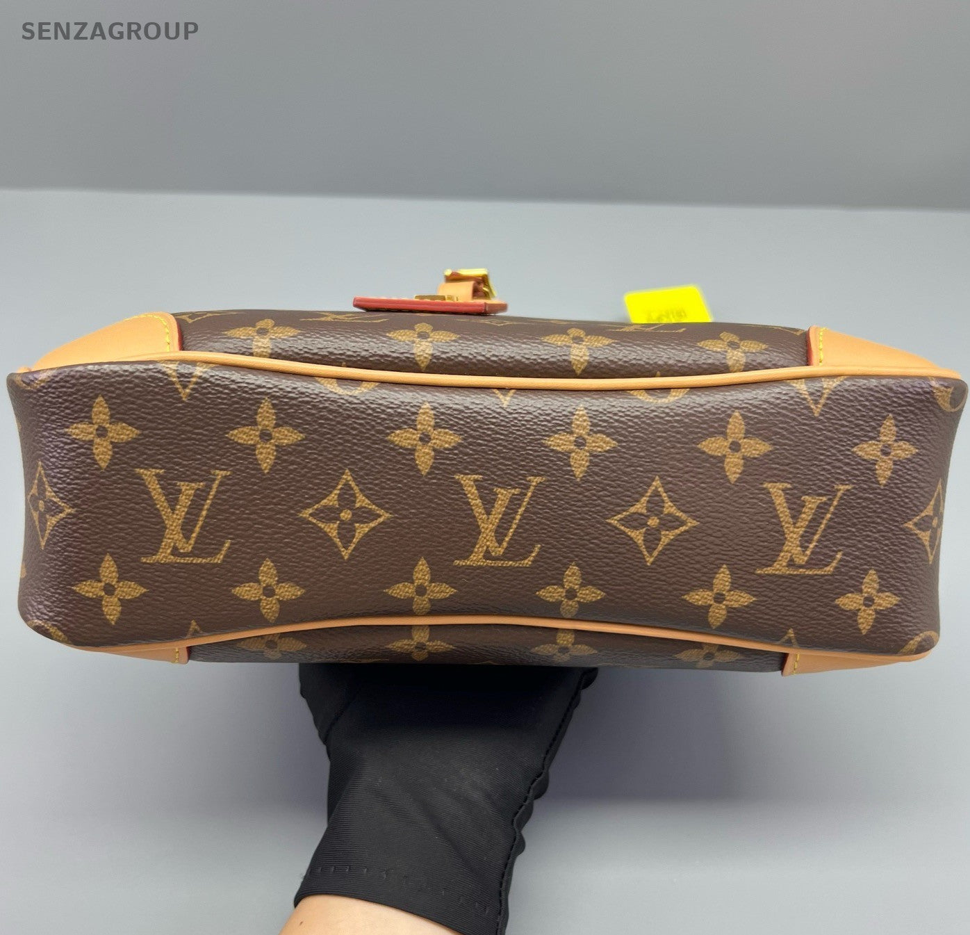 Louis Vuitton Odeon Monogram Shoulder Bag Brown Gold Women Classic