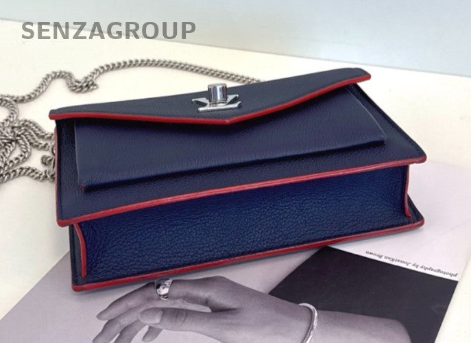 Louis Vuitton My Lock me woc Navy Blue Chain Strap Women Crossbody Shoulder bag