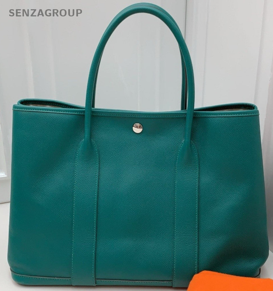Hermès Garden Party Top Handle Shoulder Bag Green Women