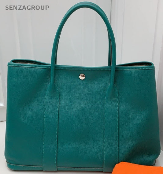 Hermès Garden Party Top Handle Shoulder Bag Green Women