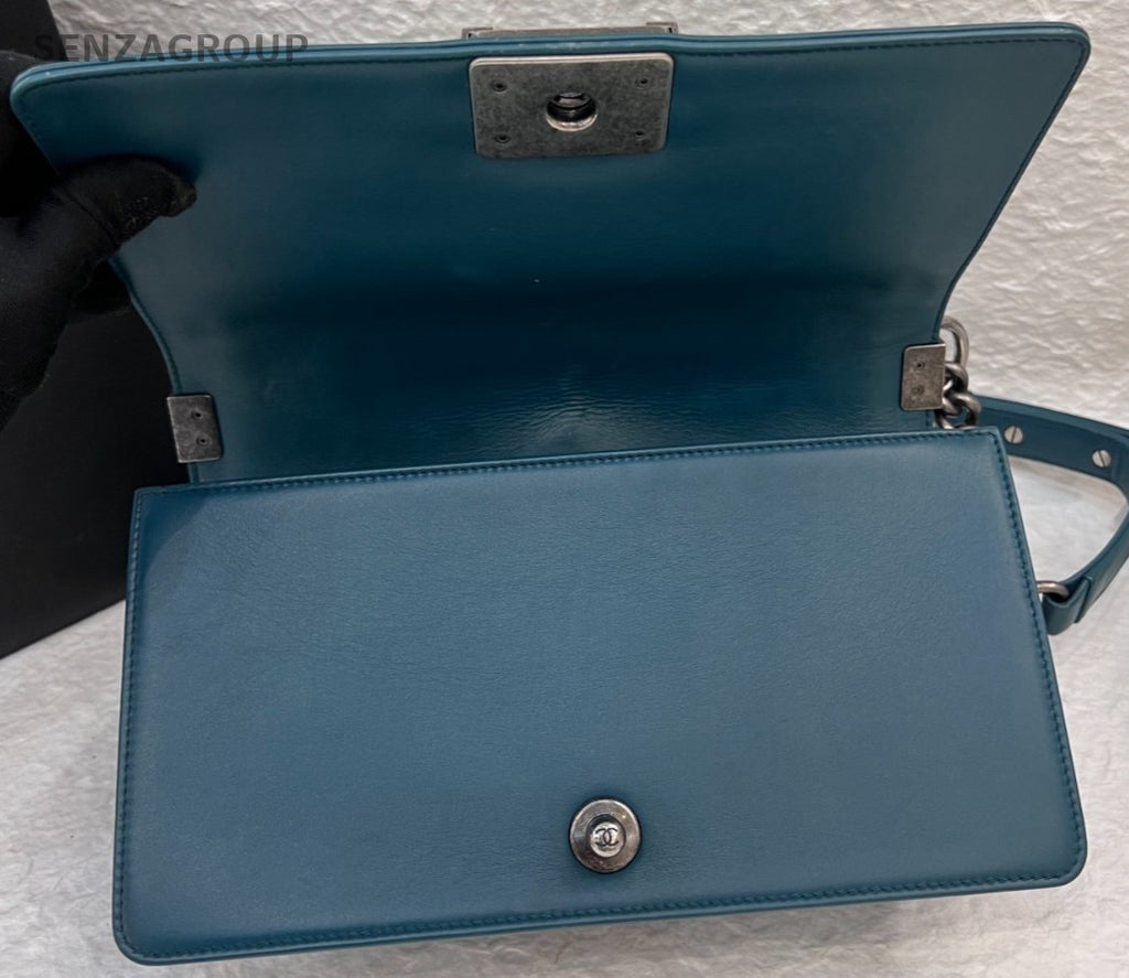 Chanel leboy MM Shoulder Crossbody Bag Dark Blue Women