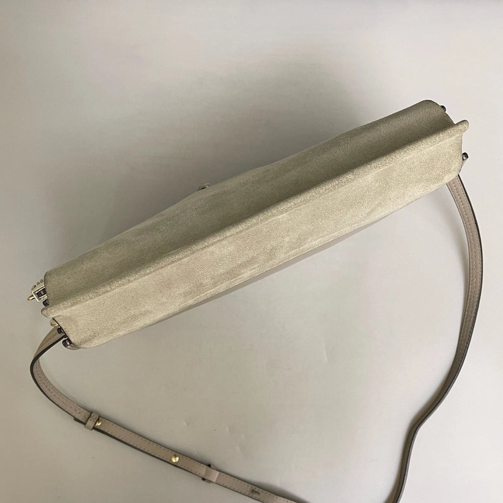 Chloe Faye GM Shoulder Bag Crossbody Gray Silver Women Classic