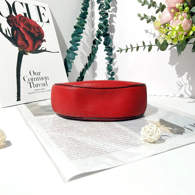 Chloe Red Leather Crossbody Shoulder Bag For Women