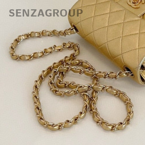Chanel Classic Flap Chain Shoulder Bag Crossbody Gold Women Fashion Designer