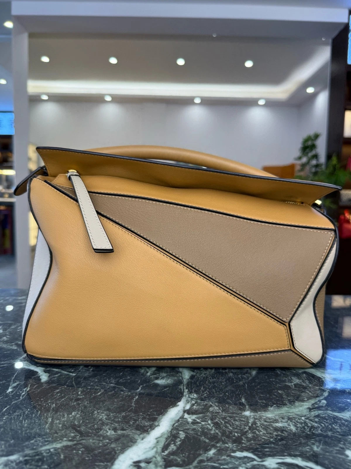 Loewe Multicolor Medium Puzzle Leather Shoulder Bag For Women