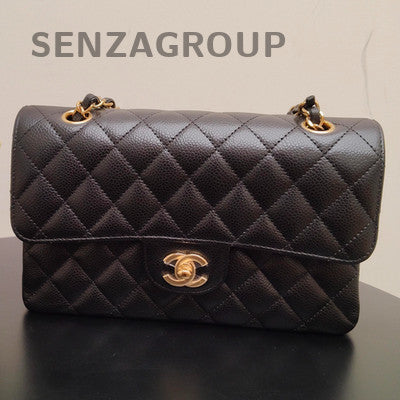 Chanel Classic Flap Small Black Gold Quilted Chain Shoulder Bag
