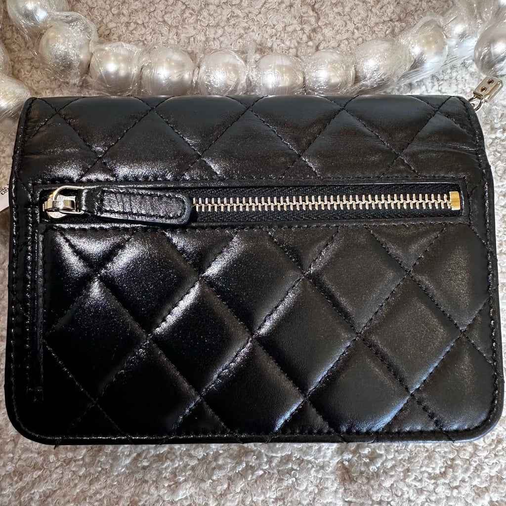 CHANEL Pearl Chain WOC Crossbody Bag For Women