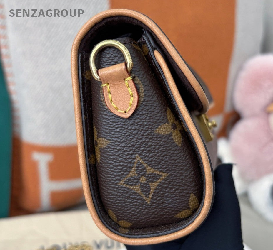 Louis Vuitton Camille Chain Monogram Shoulder Bag Crossbody Brown Gold Women