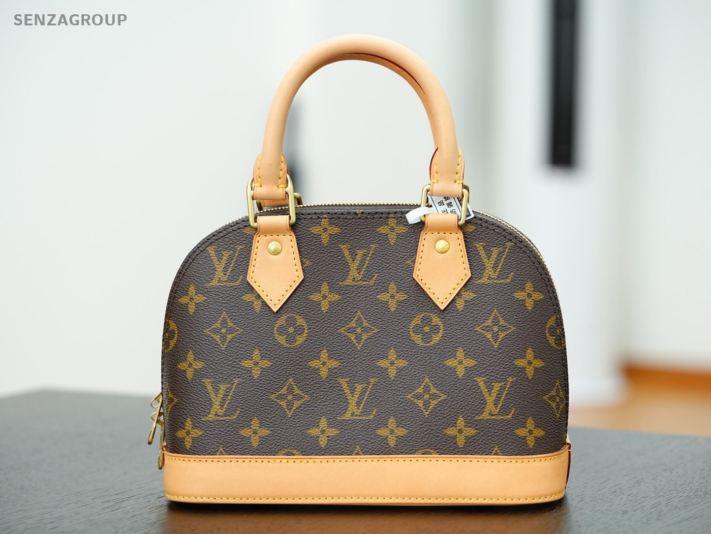 Louis Vuitton Alma bb Monogram Top Handle 2way Shoulder Handbag Brown