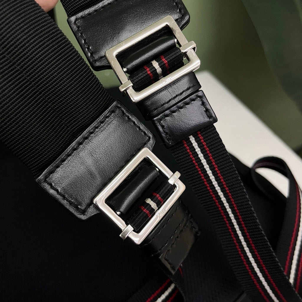 Christian Dior Color String Backpack Black Women