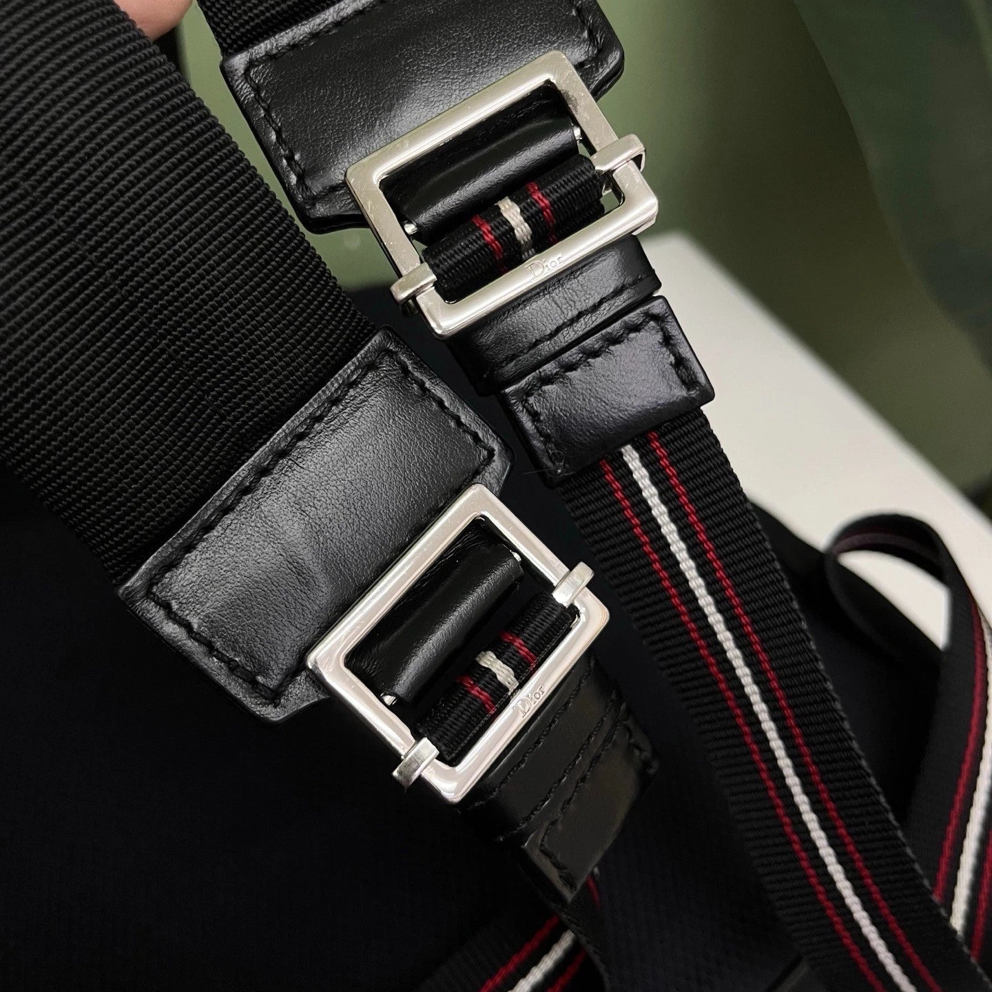 Christian Dior Color String Backpack Black Women
