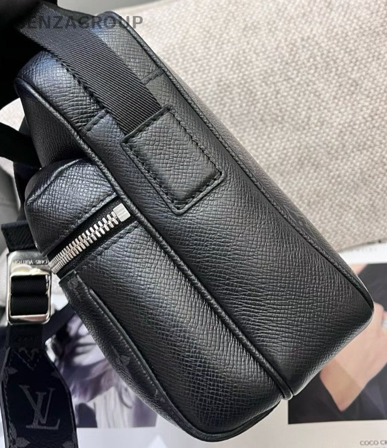 Louis Vuitton Monogram 2Way Crossbody Shoulder Bag Black Silver Unisex Adults