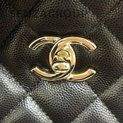 Chanel Black Gold Calfskin Chain Shoulder Bag - Women's Fashion Shopping Tote
