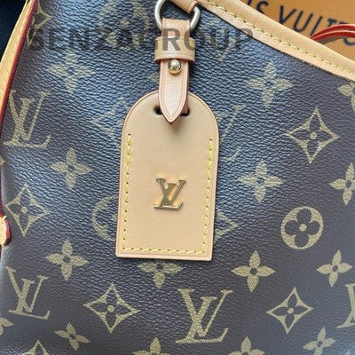 Louis Vuitton Carryall PM Monogram Shoulder Bag Brown Gold Hardware