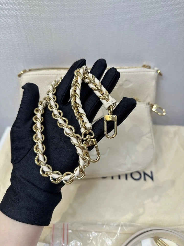 Louis Vuitton Multipochette White Crossbody Handbag Women