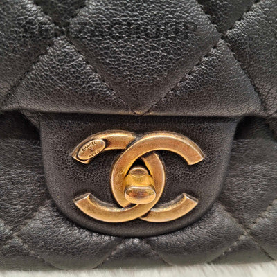 Chanel Black Gold Bombay Quilted Classic Women's Shoulder Bag