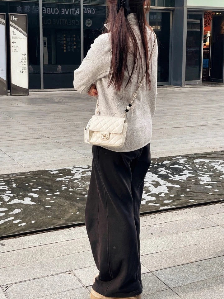 CHANEL White Heart Mini Crossbody Bag For Women