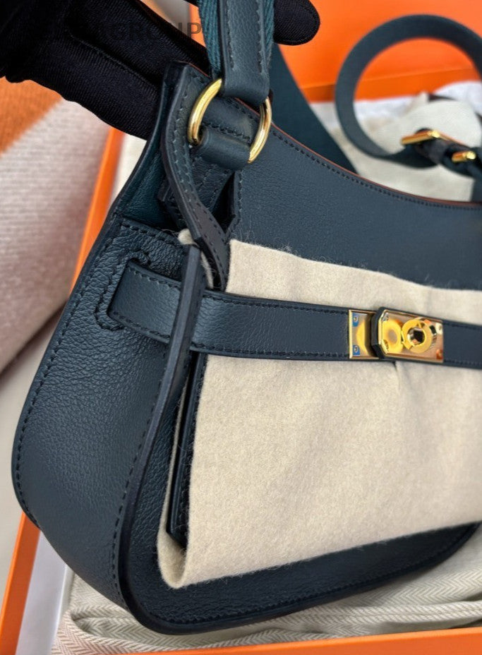 Hermes Evercolor Mini Shoulder Bag Green Gold Used Women Designer